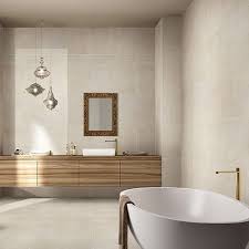 Honed Cream Limestone Effect 1m X 1m Porcelain Tiles Porcel Thin Trendy Bathroom Tiles Beige Tile Bathroom Modern Luxury Bathroom