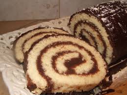 Biscuit Roule A La Creme De Marron Et Au Chocolat Dans La Cuisine De Fabienne