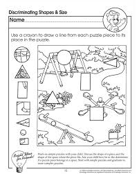 Discriminating Shapes And Size Visual Discrimination Worksheets Visual Perceptual Activities Visual Discrimination