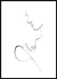 Line Art Couple Poster Line Art Drawings Outline Art Line Art