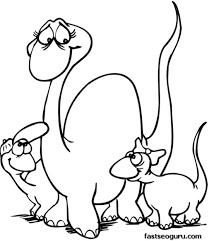 There are two icons above the free brontosaurus coloring page. Printable Brontosaurus Dinosaur And Baby Coloring Pages