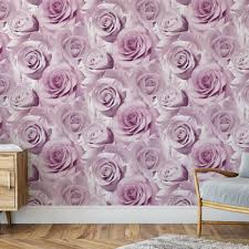 Our vintage wallpaper is sold by the yard. Muriva Madison Rose Floral Bloom Pink Wallpaper 119505