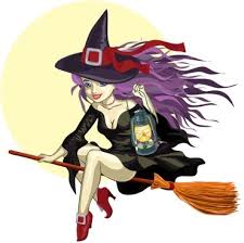 Image result for witch  and broom