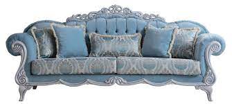Shop with afterpay on eligible items. Casa Padrino Luxury Baroque Living Room Sofa With Decorative Pillows Light Blue Gray 237 X 90 X H 105 Cm Baroque Furniture Noble Magnificent