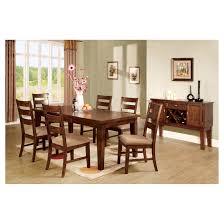 7pc Pattsburg Bold Sturdy Dining Table Set Oak Iohomes Oak Dining Chairs Dining Table Wooden Dining Tables