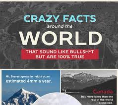 Infographic Crazy Facts Around The World Weird Facts Infographic Facts