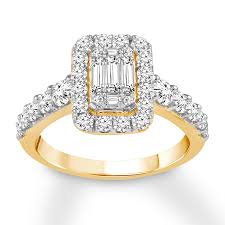 Capture great deals on stylish kay jewelers engagement and wedding. Diamond Engagement Ring 1 Ct Tw Baguette Round 14k Yellow Gold Kay