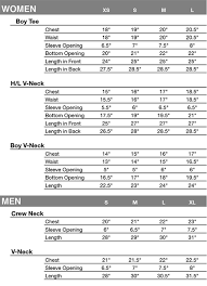 Size Chart The Stone Society