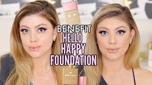 benefit hello happy foundation review all shades wear test