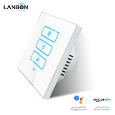 Lanbon Wifi Smart Wall Touch Electric Fan Switch Eu Uk Standard App Remote Control Works With Amazon Echo Alex Smart Home Design App Remote Light Dimmer Switch