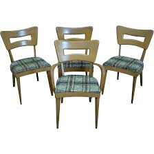 Heywood Wakefield Champagne Mid Century Maple Set Of 4 Dogbone Dining Chairs Dining Chairs Heywood Wakefield Chair