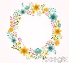 Free Download Cartoon Round Wreath Vector Free Vector Includes Flowers Flower Wreath Vector Graphics And Ai F Flower Doodles Floral Banners Trendy Flowers