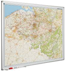 Landkaart bord Smit Visual Belgie PC 100x130cm | OnderwijsMagazijn.nl