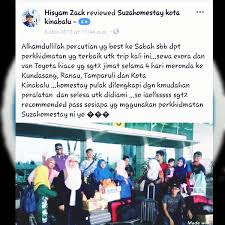 Kalau bercuti ke sabah, semestinya kereta amat diperlukan untuk kemudahan perjalanan nak cepat dan nak tengok senarai harga kereta terus boleh klik sini: Kota Kinabalu Car Rental Probiscis Car Twitter