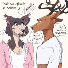 Loathing but make it one-sided 🩷💚 This whole post is just beastars if the  plot was gay (like it wasnt already gay enough with their canon subtexts  lmaoo). Felt like drawing