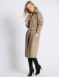 Petite Wool Blend Belted Trench Coat M S Collection M S Trench Coat Coat Petite Trench Coat