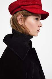 Zara Female Tweed Nautical Hat Red M Nautical Hats Tweed Hats