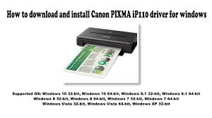Trouver fonctionnalité complète pilote et logiciel d installation pour imprimante canon pixma ip100. Canon Pixma Ip110 Driver And Software Free Downloads