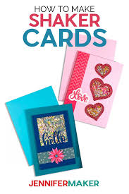 This cool shaker card is easy to diy. How To Make A Shaker Card Shaker Card Fillers Jennifer Maker