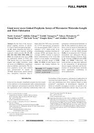 Pdf Giant Meso Meso Linked Porphyrin Arrays Of Micrometer