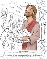 Printable bible lesson activity pages. Lds Games Com Jesus Christ Feeds 5 000 Coloring Home