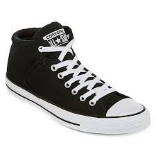 Black And White Chucks Mens Converse Chuck Taylor Al Star Hi Street High Top Mens Sneakers Converse Shoes Men Converse Sneakers Fashion