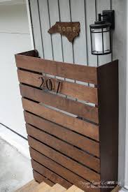 Remodelaholic Diy Wood Screen To Hide Utility Boxes