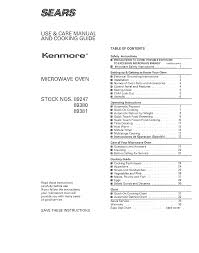 kenmore 5658924790 user manual microwave manuals and guides