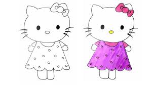 How To Draw Hello Kitty Step By Step For Kids Easy Hello Kitty Drawing Kitty Drawing Easy Drawings