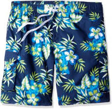 Kanu Surf Mens Big Grenada Extended Size Floral Volley Swim Trunk Navy 3x