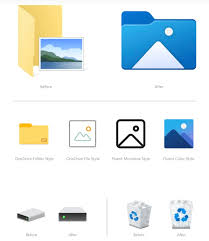 Windows 10 also included some redesigned desktop icons with a more angular look and softer gradients. Microsoft Shows Off Windows 10 S New File Explorer Icons Engadget