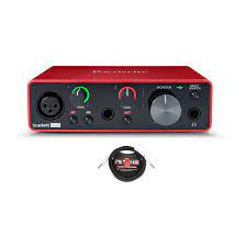 Amazon.com: Focusrite Scarlett Solo 3rd Gen USB Audio Interface Bundle with  10-Feet 14 to 14 Inch 8mm TS Cable (2 Items), Monitor : Musical  Instruments