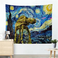 Wall tapestries are lightweight, durable and portable. 2018 Star Wars Van Gogh Star Painting Tapestry Wall Mounted Beach Towel Decorative Polyester Curtains Tapestry Paintings Van Gogh Tapestrydecorative Tapestry Aliexpress