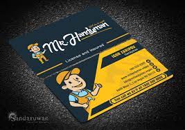 Gray black bold monogram modern minimalist business card. Professional Modern Handyman Business Card Design For A Company By Sandaruwan Design 13337034