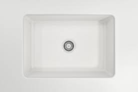 You can use the smaller side for preparing food and the larger side for stacking dishes prior to rinsing and loading the dishwasher or washing dishes as you dirty them. Sotto 27 Undermount Fireclay 27 Single Bowl Kitchen Sink White