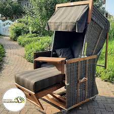 26 in gersthofen, ☎ telefon 0821/5082467 mit anfahrtsplan Strandkorb Classic Weiss Blau Holz Lasiert Dessin Markisenstoff 40