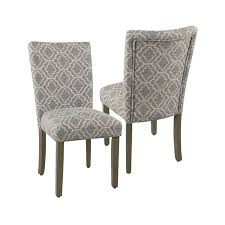 Homepop Parsons Dining Chair Ash Gray Geometric Set Of 2 Walmart Com Dining Chairs Patterned Dining Chairs Parsons Dining Chairs