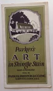 Vintage Paint Brochure Parker Preston Shingle Stain Color