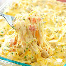 The Best Chicken Spaghetti Recipe Recipe Chicken Spaghetti Recipes Cheesy Chicken Spaghetti Best Chicken Spaghetti Recipe