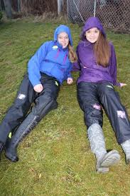 Loversofboots presents wellies & waders. Jeans Girl In Waders And Neon Rain Coat Cute766