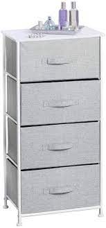 Browse our great prices & discounts on the best white fabric dining room sets. Amazon Com Mdesign Vertical Dresser Storage Tower Sturdy Steel Frame Wood Top Easy Pull Fabric Bins Organizer Unit For Bedroom Hallway Entryway Closets Textured Print 4 Drawers Gray White