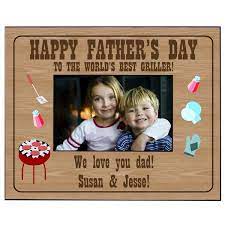 How can kids spell out how much they love dad on father's day? Griller Dad Fathers Day Picture Frame