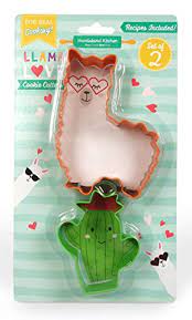 Using royal icing, ill show you how to decorate these cactus cookies in two simple steps! Handstand Kitchen Llama Love 2 Piece Llama And Cactus Cookie Cutter Set Walmart Com Walmart Com