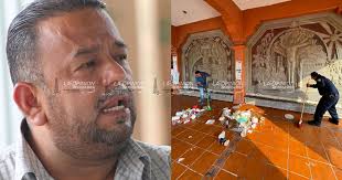 Jorge Alanis pinta de guinda Kawatzin