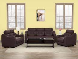 Tischgruppe set tisch + 2 stühle aus eiche massiv… kissen set sofa. Buy Divine 3 Seater Sofa In Leatherette Burgundy Godrej Interio
