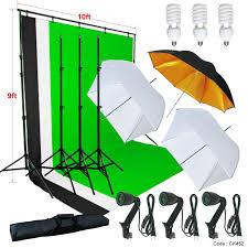 Photography Studio Lighting 9x10 Backdrop Stand Muslin Set Photo Light Linco Inc