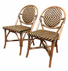 Safari Rattan Armless Dining Chairs Set Of 4 Side Chairs Dining Dining Chairs Bamboo Dining Chairs