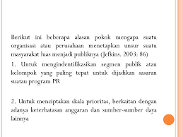 Perencanaan program humas menurut frank jefkins dalam ruslan Publik Dan Opini Publik Dalam Kegiatan Humas Ppt Download
