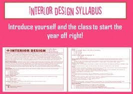Interior Design Syllabus By Facs And Avid Teachers Pay Teachers