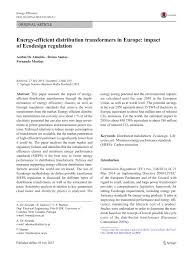 123 120 просмотров 123 тыс. Pdf Energy Efficient Distribution Transformers In Europe Impact Of Ecodesign Regulation